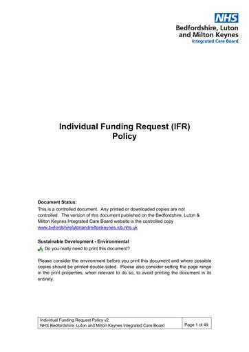 Individual Funding Request Policy - Nov 24 V2