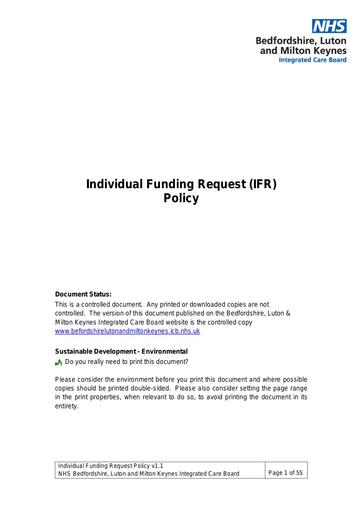 BLMK ICB IFR Policy