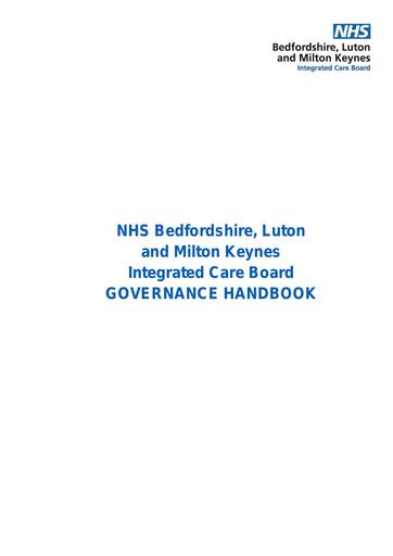 NHS BLMK ICB Governance Handbook Final v8 0