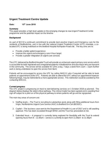 10.0 urgent treatment centre gov paper