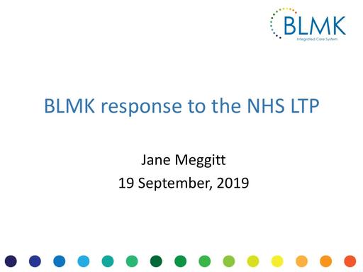 8.1 BLMK response to the NHS LTP