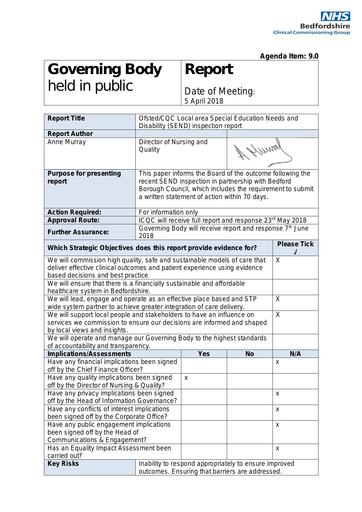 9.0 ofsted cqc send inspection report