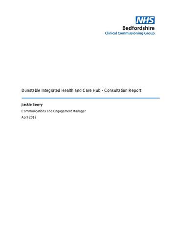 11.2 Dunstable intergrated health and care hub con