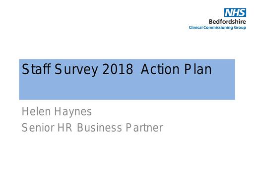 12.0 staff survey outcome action plan