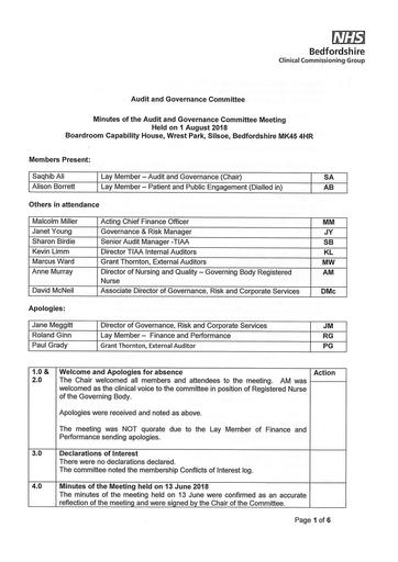 17.0b audit governance minutes 1 8 18